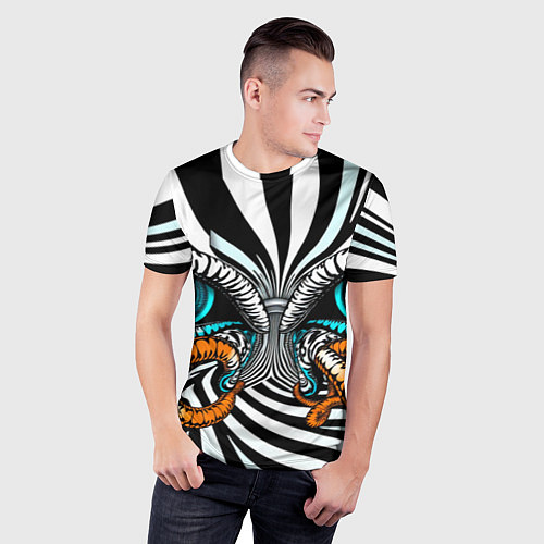 Мужская спорт-футболка Глаз и щупальца / 3D-принт – фото 3