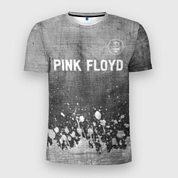 Футболка спортивная мужская Pink Floyd - grey gradient посередине, цвет: 3D-принт