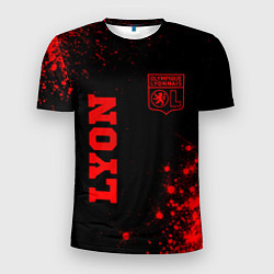 Футболка спортивная мужская Lyon - red gradient вертикально, цвет: 3D-принт