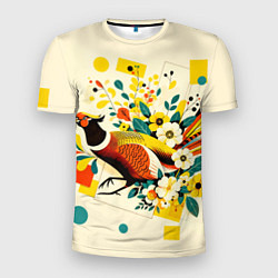 Футболка спортивная мужская Абстракция фазан, цвет: 3D-принт