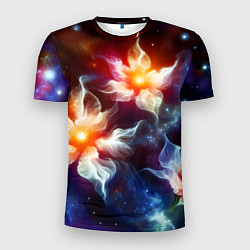 Футболка спортивная мужская Космические лилии, цвет: 3D-принт