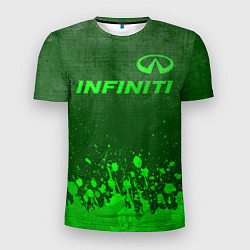 Футболка спортивная мужская Infiniti - green gradient посередине, цвет: 3D-принт