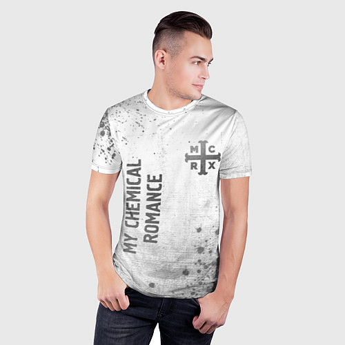 Мужская спорт-футболка My Chemical Romance - white gradient вертикально / 3D-принт – фото 3