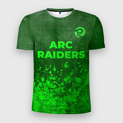 Футболка спортивная мужская ARC Raiders - green gradient посередине, цвет: 3D-принт