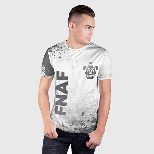 Мужская спорт-футболка FNAF - white gradient вертикально / 3D-принт – фото 3
