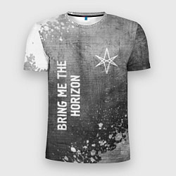 Футболка спортивная мужская Bring Me the Horizon - grey gradient вертикально, цвет: 3D-принт