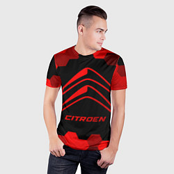 Футболка спортивная мужская Citroen - red gradient, цвет: 3D-принт — фото 2