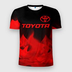Футболка спортивная мужская Toyota - red gradient посередине, цвет: 3D-принт