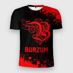 Футболка спортивная мужская Burzum - red gradient, цвет: 3D-принт