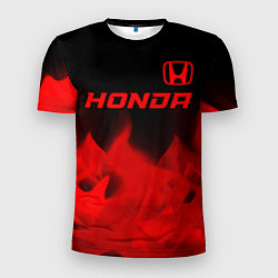 Футболка спортивная мужская Honda - red gradient посередине, цвет: 3D-принт