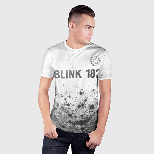 Мужская спорт-футболка Blink 182 - white gradient посередине / 3D-принт – фото 3