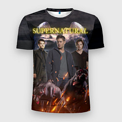 Футболка спортивная мужская Supernatural - true hunters, цвет: 3D-принт