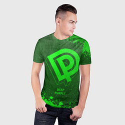 Футболка спортивная мужская Deep Purple - green gradient, цвет: 3D-принт — фото 2