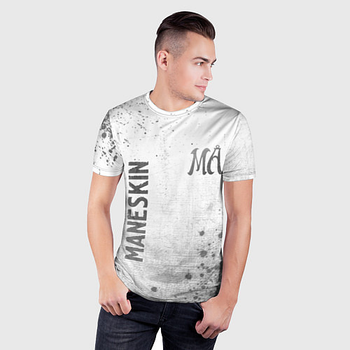 Мужская спорт-футболка Maneskin - white gradient вертикально / 3D-принт – фото 3
