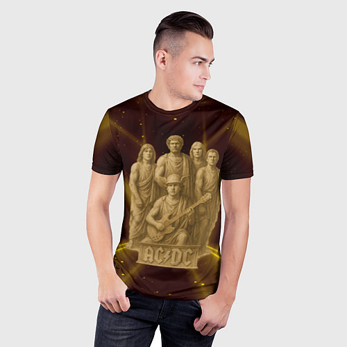 Мужская спорт-футболка ACDC стиль памятника / 3D-принт – фото 3
