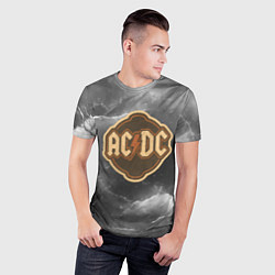Футболка спортивная мужская ACDC ретро логотип, цвет: 3D-принт — фото 2