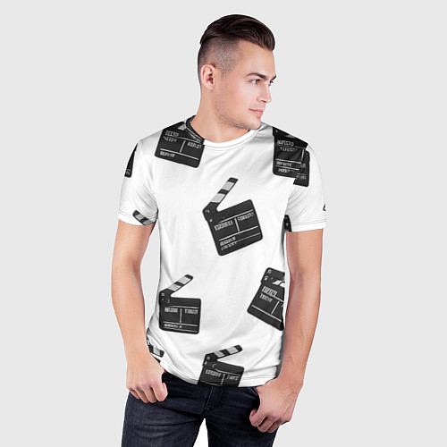 Мужская спорт-футболка Съёмочная хлопушка / 3D-принт – фото 3