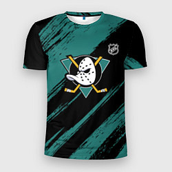 Мужская спорт-футболка Анахайм Дакс - зеленая краска