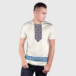 Футболка спортивная мужская Обережник - вышиванка, цвет: 3D-принт — фото 2