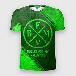 Футболка спортивная мужская Bullet For My Valentine - green gradient, цвет: 3D-принт