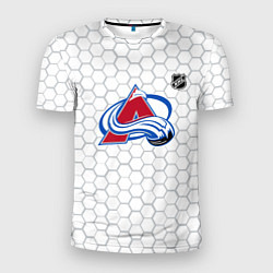Футболка спортивная мужская Колорадо Эвеланш - белые соты, цвет: 3D-принт