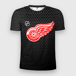 Мужская спорт-футболка Детройт Ред Уингз - черные треугольники