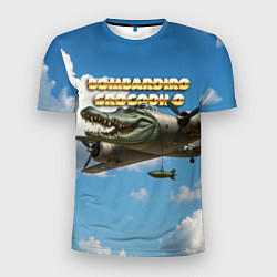 Футболка спортивная мужская Bombardino Crocodillo мем, цвет: 3D-принт