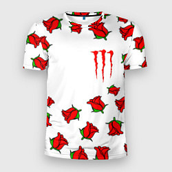 Мужская спорт-футболка Monster energy steel rose