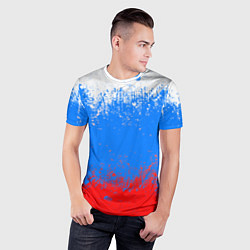 Футболка спортивная мужская Патриот - флаг, цвет: 3D-принт — фото 2