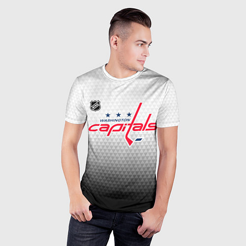 Мужская спорт-футболка Вашингтон Кэпиталз - градиент / 3D-принт – фото 3