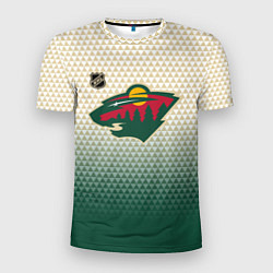 Мужская спорт-футболка Миннесота Уайлд - геометрический градиент