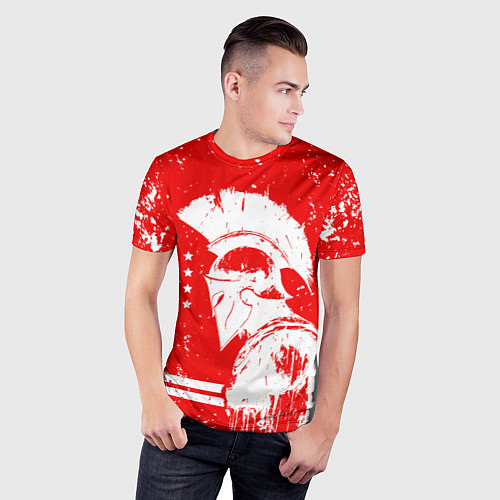 Мужская спорт-футболка Спартак - воин спарты / 3D-принт – фото 3