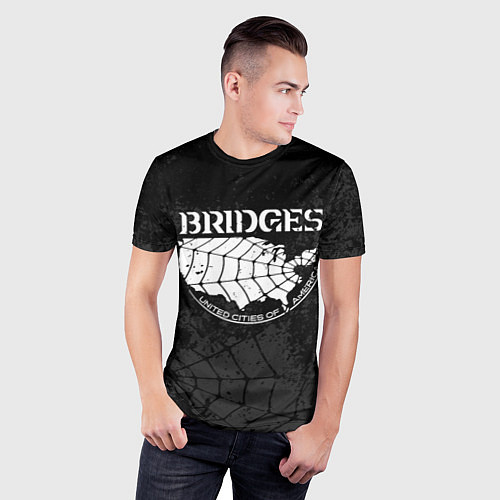Мужская спорт-футболка Bridges company / 3D-принт – фото 3
