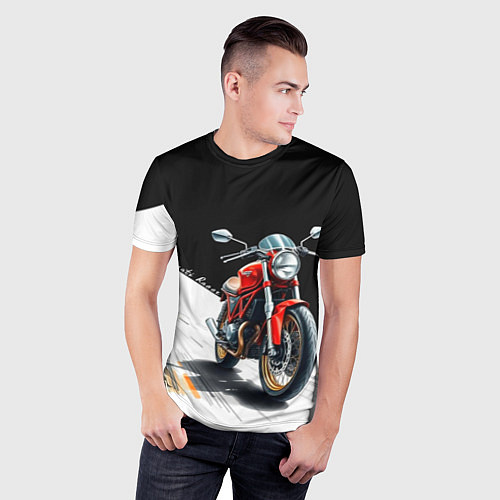 Мужская спорт-футболка Ducati Racer / 3D-принт – фото 3