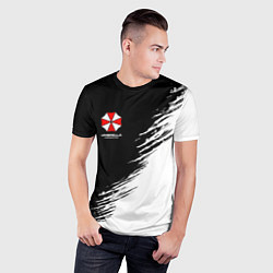 Футболка спортивная мужская Umbrella Corp - black and white, цвет: 3D-принт — фото 2