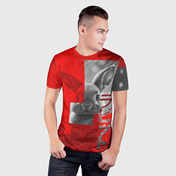 Футболка спортивная мужская Бурый резвый кролик, цвет: 3D-принт — фото 2