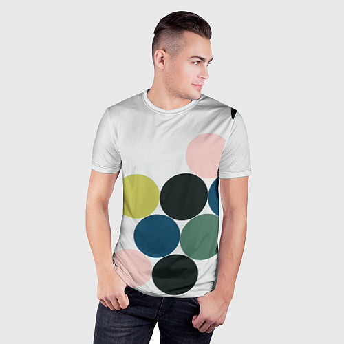 Мужская спорт-футболка Кластер чил - абстракция / 3D-принт – фото 3