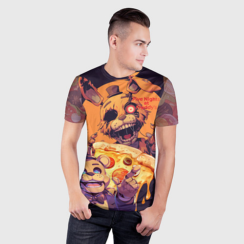 Мужская спорт-футболка FNaF Bonnie-Freddy / 3D-принт – фото 3
