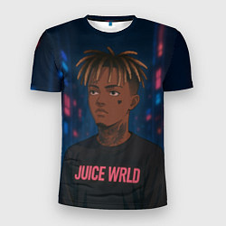 Футболка спортивная мужская Juice WRLD - Неоновый аниме арт, цвет: 3D-принт