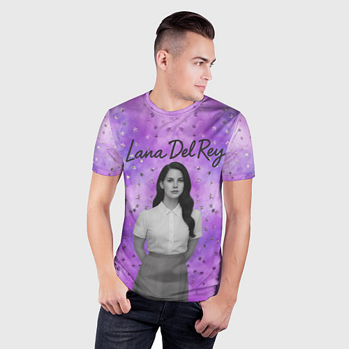 Мужская спорт-футболка Lana Del Rey в черно-белом / 3D-принт – фото 3
