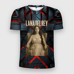Футболка спортивная мужская Lana Del Rey в греческом стиле на троне, цвет: 3D-принт