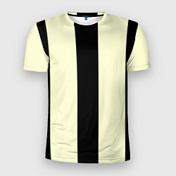 Футболка спортивная мужская Color black beige line, цвет: 3D-принт