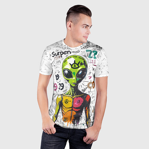 Мужская спорт-футболка Вы не одиноки / 3D-принт – фото 3