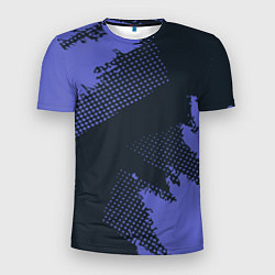 Мужская спорт-футболка Абстрактная текстура в синем
