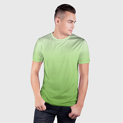 Футболка спортивная мужская Градиент нежно-зеленый, цвет: 3D-принт — фото 2