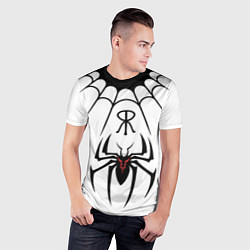 Футболка спортивная мужская Паук на белом - the web of Fate, цвет: 3D-принт — фото 2