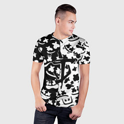 Футболка спортивная мужская Doom x Marshmello pattern, цвет: 3D-принт — фото 2