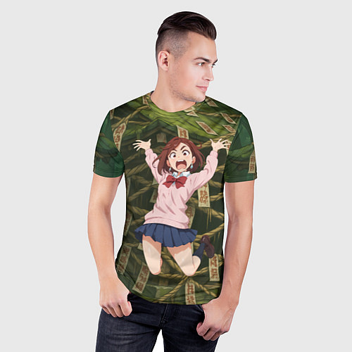 Мужская спорт-футболка Сиратори Айра испуганная в полете / 3D-принт – фото 3