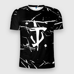 Мужская спорт-футболка Doom logo штрихи