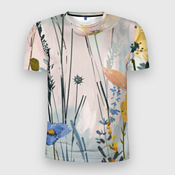 Футболка спортивная мужская Цветы полевые, цвет: 3D-принт